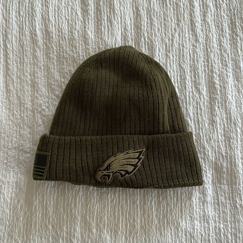 Eagles Salute to Service Green Knit Beanie